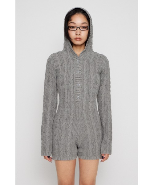 LAGUA GEM（ラグアジェム） オールインワン HOODIE CABLE ロンパース