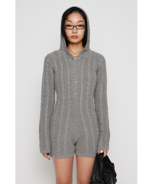 LAGUA GEM（ラグアジェム） オールインワン HOODIE CABLE ロンパース