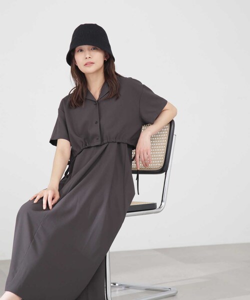 「N.(N. Natural Beauty Basic)」 キャミソールワンピース MEDIUM グレー レディース_画像2