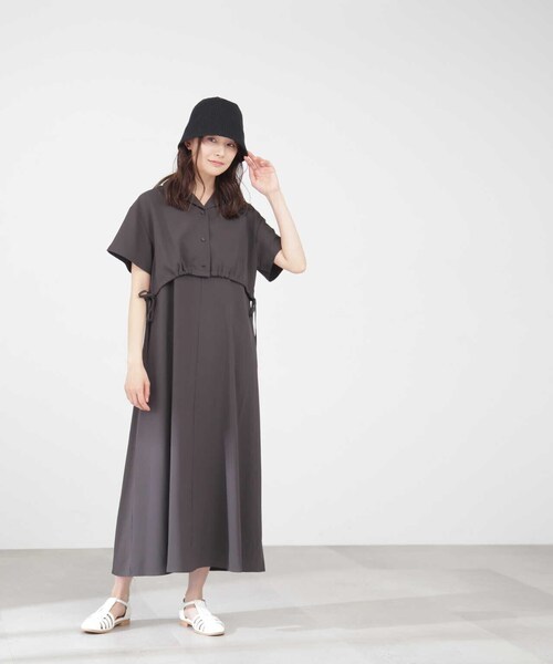 「N.(N. Natural Beauty Basic)」 キャミソールワンピース MEDIUM グレー レディース_画像6