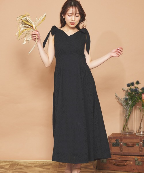 「NOELA」 ノースリーブワンピース M パープル レディース_画像4