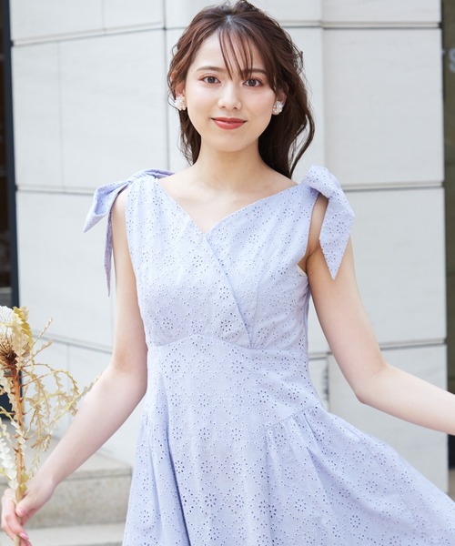「NOELA」 ノースリーブワンピース M パープル レディース_画像7