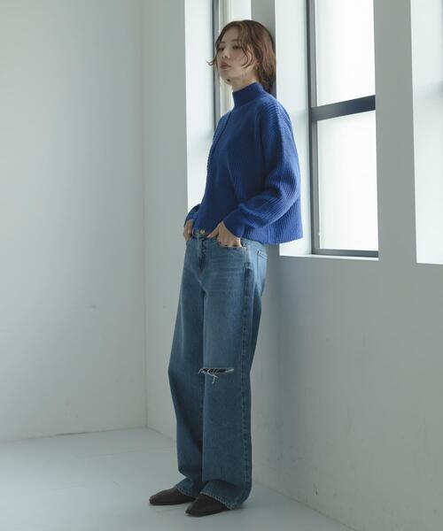 URBAN RESEARCH Sonny Label ニット セーター 畦切替えニットプル