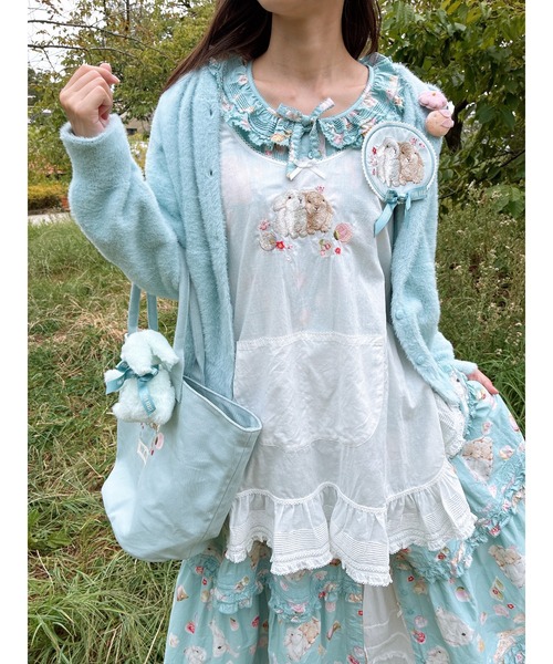 PINK HOUSE（ピンクハウス） ワンピース 幸見うさぎプリントフリル