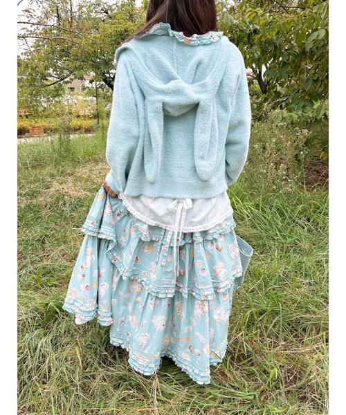 PINK HOUSE（ピンクハウス） ワンピース 幸見うさぎプリントフリル