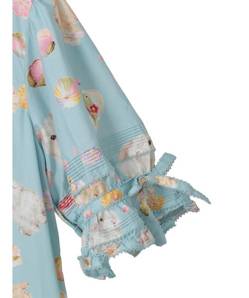 PINK HOUSE（ピンクハウス） ワンピース 幸見うさぎプリントフリル