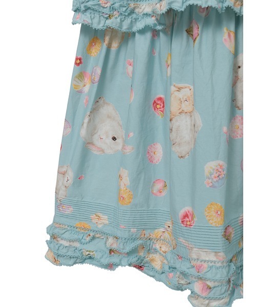 PINK HOUSE（ピンクハウス） ワンピース 幸見うさぎプリントフリル