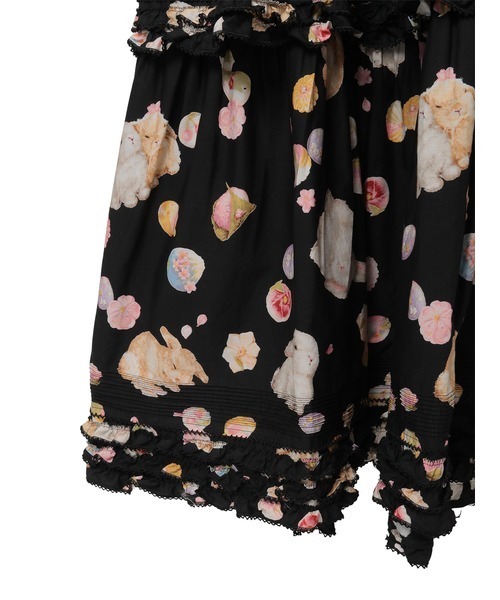 PINK HOUSE（ピンクハウス） ワンピース 幸見うさぎプリントフリル