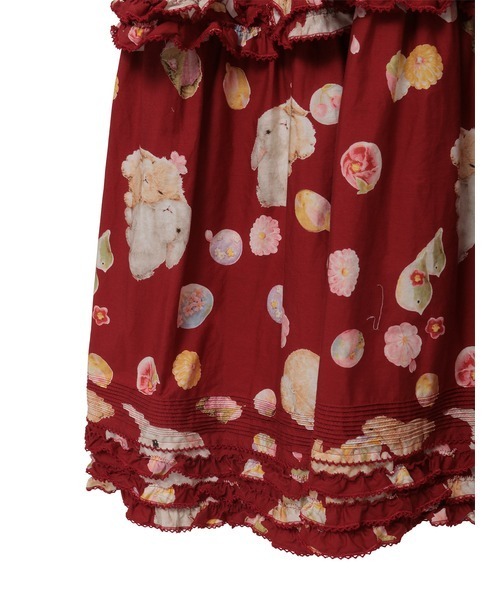 PINK HOUSE（ピンクハウス） ワンピース 幸見うさぎプリントフリル