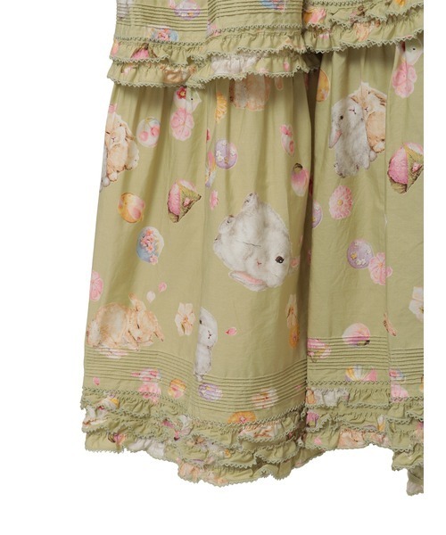 PINK HOUSE（ピンクハウス） ワンピース 幸見うさぎプリントフリル