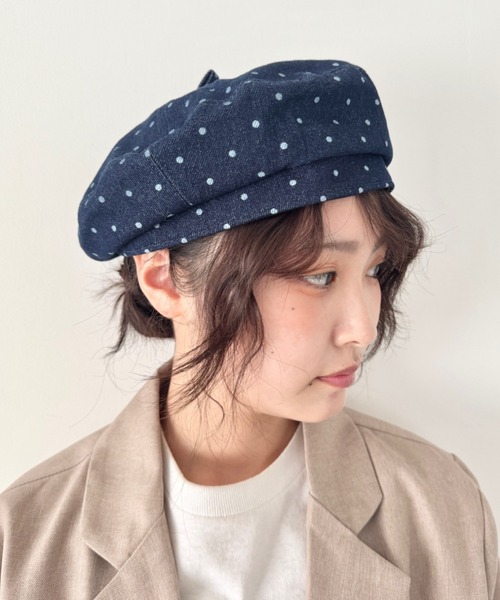 MARINE SERRE（マリーンセル） 帽子 ベレー帽 MOON LOGO FELTED WOOL