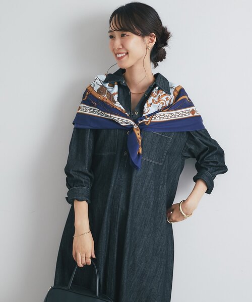 「un dix cors」 シャツワンピース S ブラック レディース_画像2