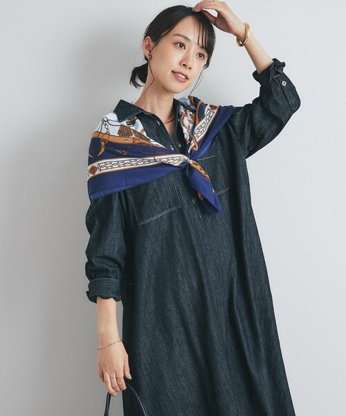 「un dix cors」 シャツワンピース S ブラック レディース_画像3