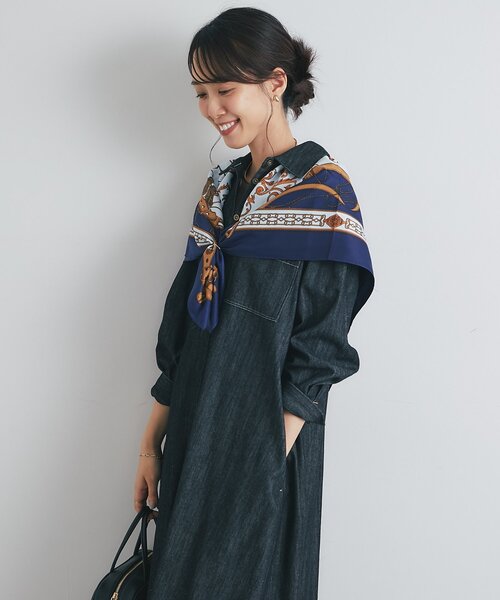 「un dix cors」 シャツワンピース S ブラック レディース_画像4