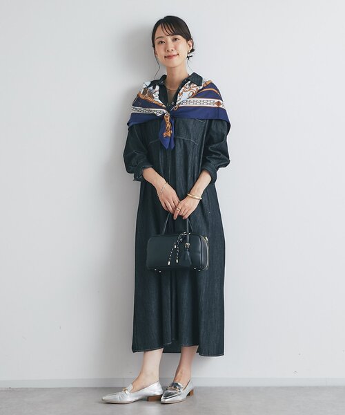 「un dix cors」 シャツワンピース S ブラック レディース_画像6