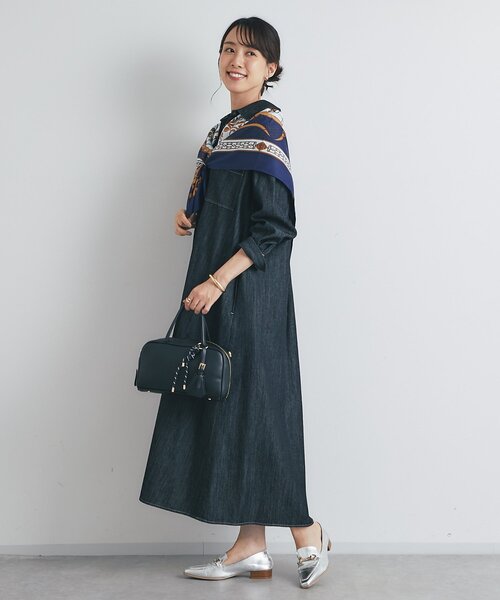 「un dix cors」 シャツワンピース S ブラック レディース_画像7