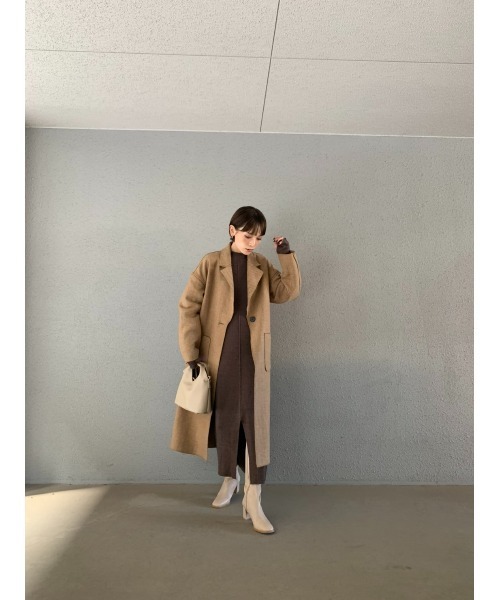 「rem closet」 チェスターコート SMALL ブラウン レディース_画像4