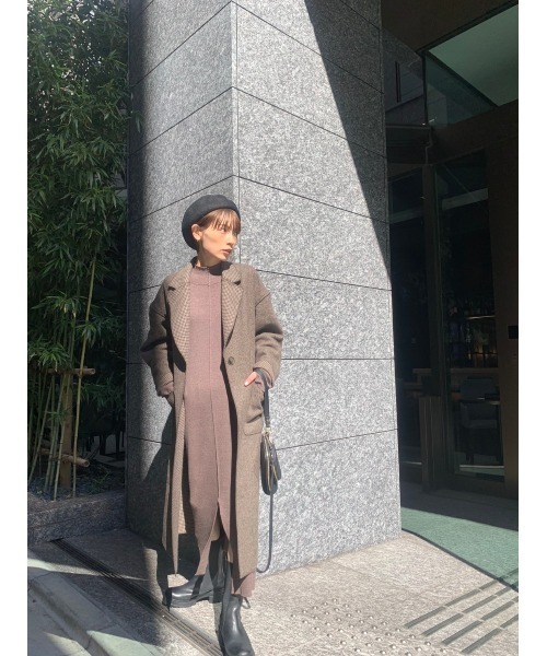 「rem closet」 チェスターコート SMALL ブラウン レディース_画像8