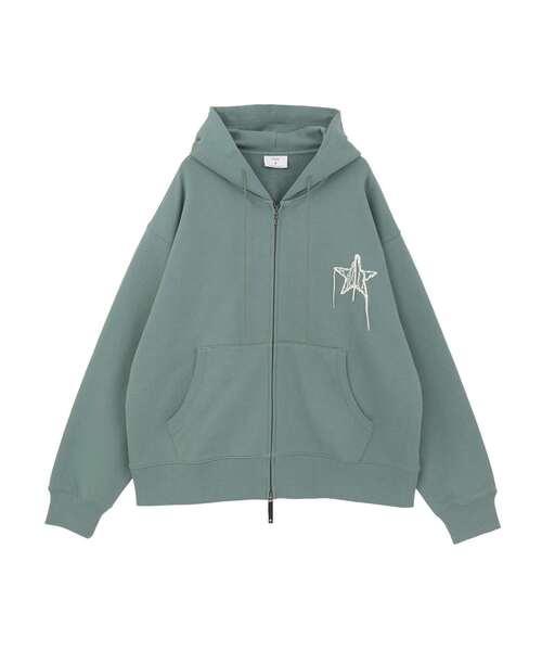 CONVERSE TOKYO パーカー EMBROIDED LOGO ZIP HOODIE レディース