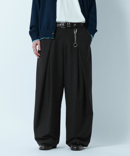 RAGEBLUE（レイジブルー） スラックス CURVE SEAM/Design Tuck 3D Wide