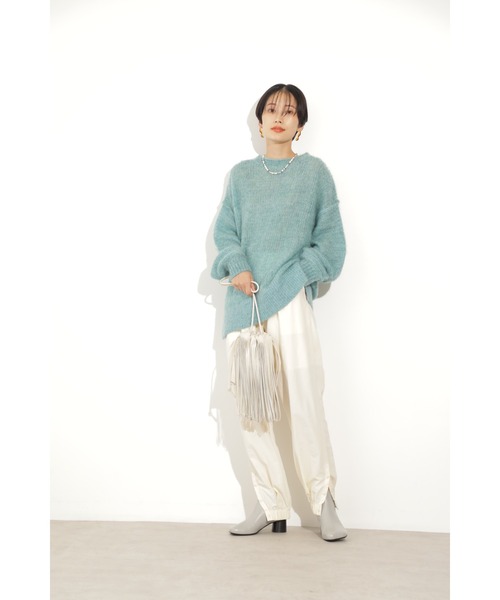 「ROSE BUD」 長袖ニット ONE SIZE ブルー レディース_画像2