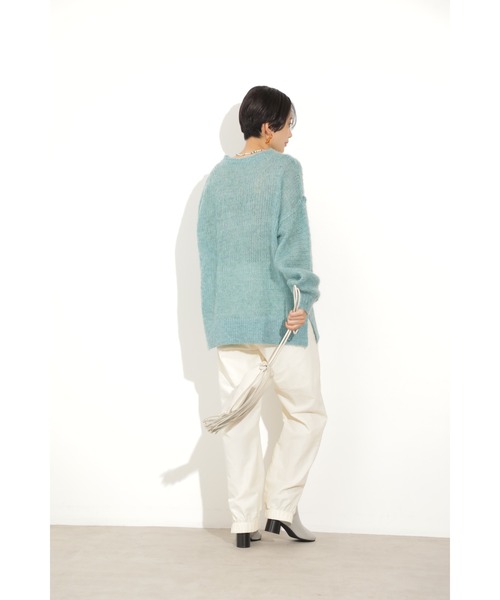 「ROSE BUD」 長袖ニット ONE SIZE ブルー レディース_画像6