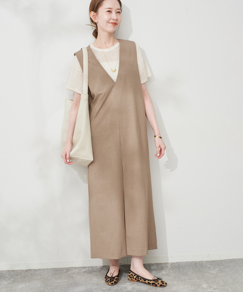 SLOBE IENA（スローブイエナ） ワンピース Vネックセンタースリット 