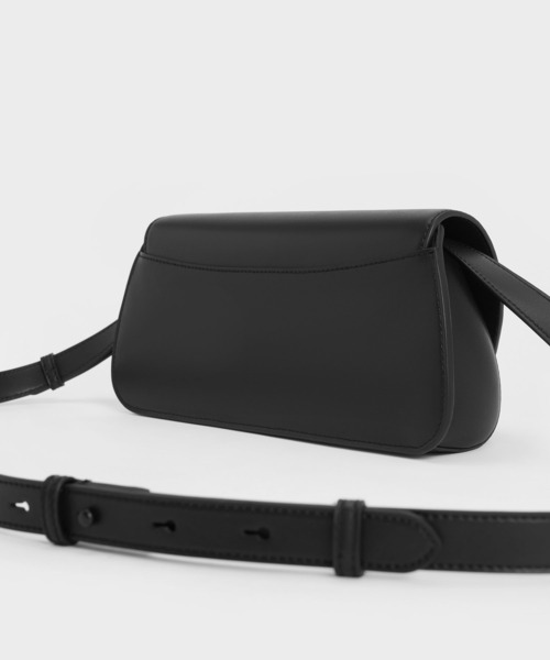 CHARLES & KEITH 黒 ショルダーバッグ CHARLES ＆ KEITH（チャールズ&キース） 「CHARLES & KEITH