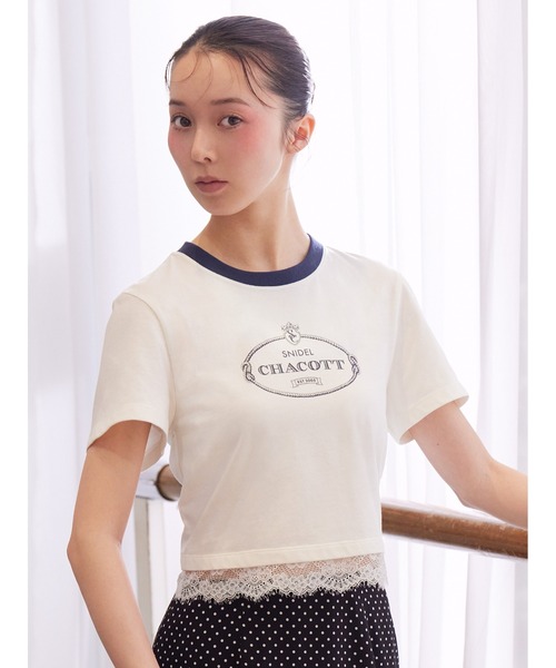 SNIDEL（スナイデル） tシャツ 「Chacott」コラボレーストリムTシャツ