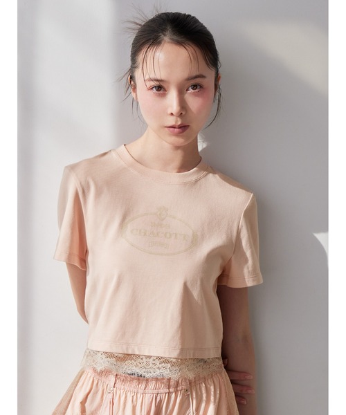 SNIDEL 新作 【Chacott】コラボレーストリムTシャツ SNIDEL（スナイデル） tシャツ 「Chacott」コラボレーストリムTシャツ