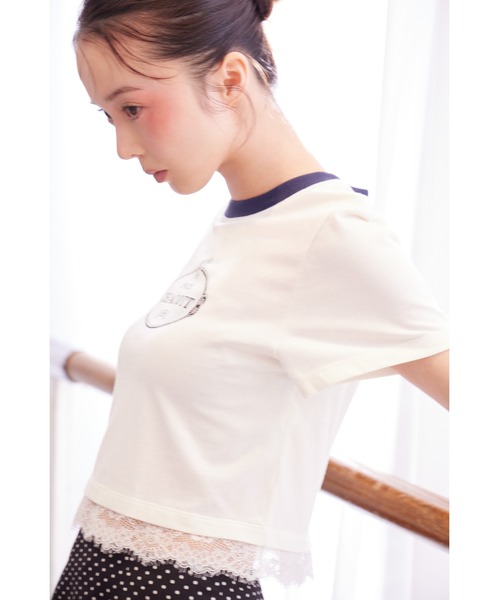snidel スナ Chacott コラボレーストリムTシャツ Chacott】コラボレーストリムTシャツ(Tシャツ・カットソー)｜トップス