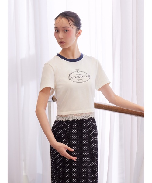 SNIDEL（スナイデル） tシャツ 「Chacott」コラボレーストリムTシャツ