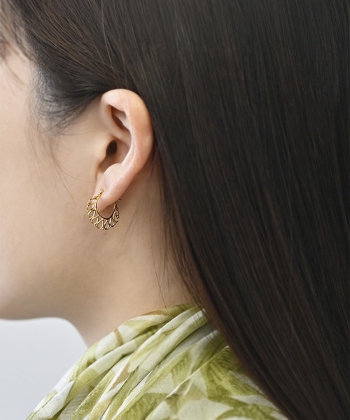 sowi ピアス SV925＋K10YG Talat Kanok Dok Lace ピアス レディース 
