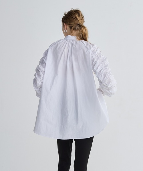 ブラウス シャツ GATHER SLEEVE SHIRT TOPS レディース | BIRTHDAY BASH | 04