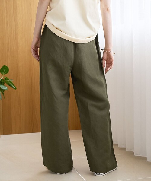 coen（コーエン） ワイドパンツ パンツ 「接触冷感」リネンレーヨン