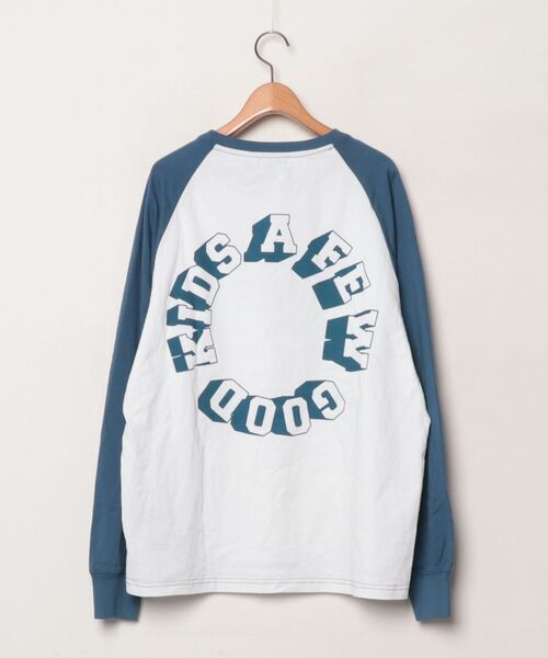 「A FEW GOOD KIDS」 ワンポイント長袖Tシャツ - ブルー メンズ_画像2