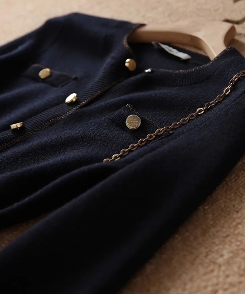 「MAISON DE THERESE」 ニットワンピース M ブラック レディース_画像6