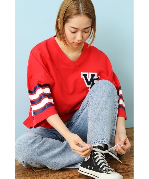 「RODEO CROWNS WIDE BOWL」 半袖カットソー FREE ネイビー レディース_画像9