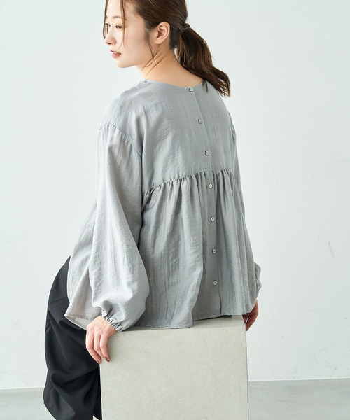 「mil」 長袖ブラウス ONESIZE アイボリー レディース_画像5