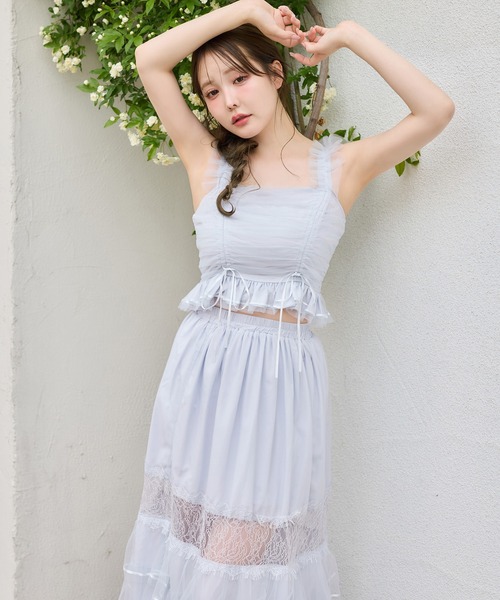 one after another NICE CLAUP タンクトップ ノースリーブ 「Tulle