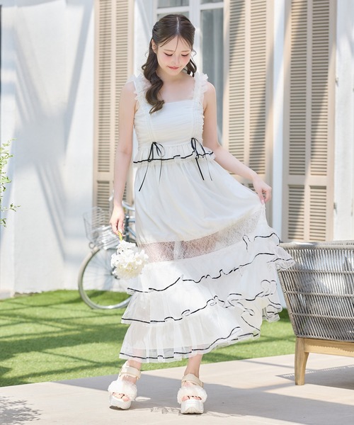 one after another NICE CLAUP タンクトップ ノースリーブ 「Tulle