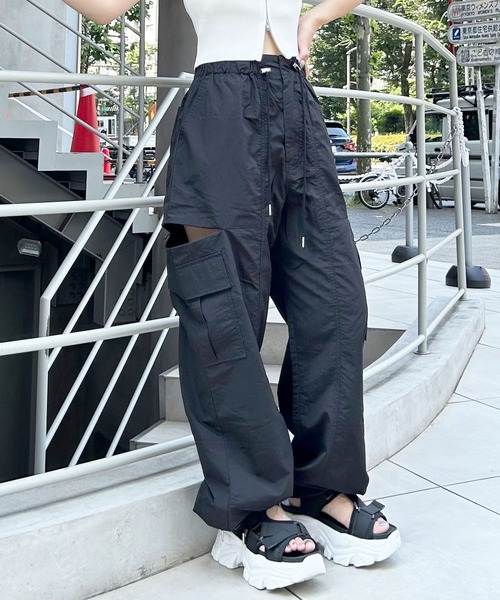 「INGNI」 カーゴパンツ FREE グレー レディース_画像9