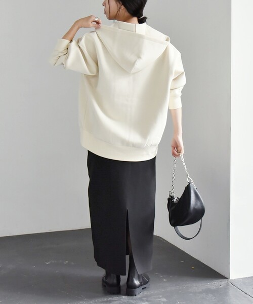 「quaranciel」 ジップアップパーカー ONE SIZE ブラック レディース_画像3