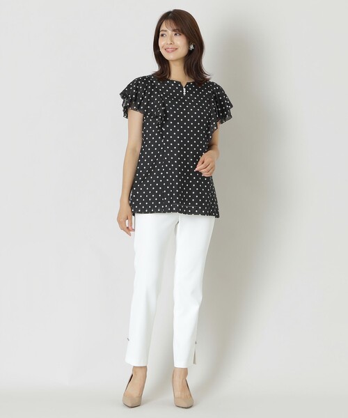 TO BE CHIC（トゥー ビー シック） ノースリーブブラウス 42 ブラック