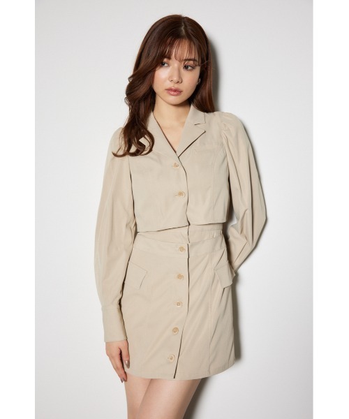 「rienda」 長袖ワンピース MEDIUM グレー レディース_画像8