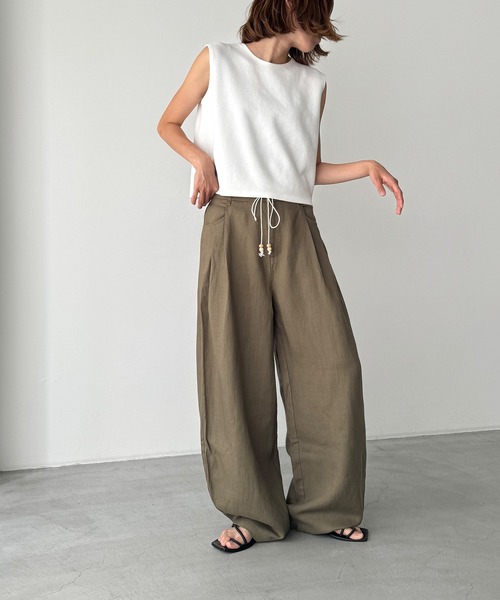 「CANAL JEAN」 ノースリーブトップス ONE SIZE ブラック レディース_画像6