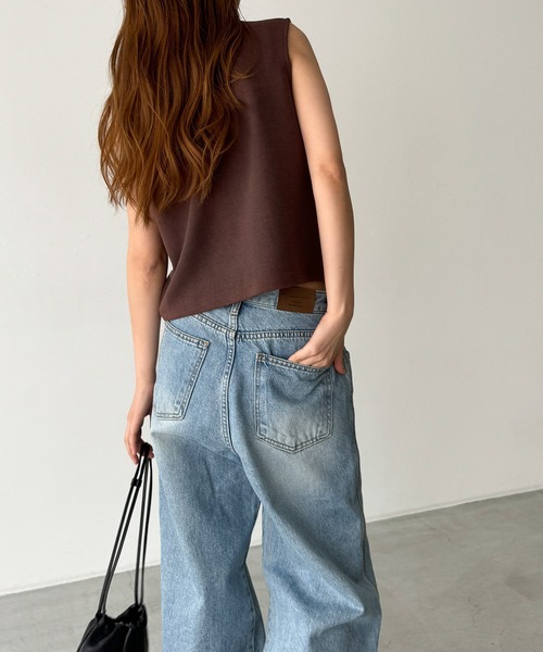 「CANAL JEAN」 ノースリーブトップス ONE SIZE ブラック レディース_画像8