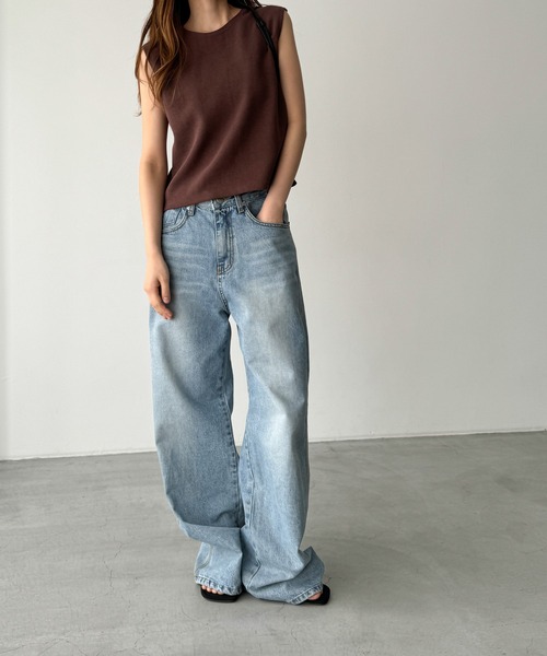 「CANAL JEAN」 ノースリーブトップス ONE SIZE ブラック レディース_画像9