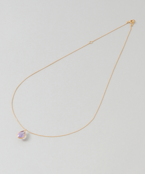 ネックレス 「WEB限定」「SAMH by LILAS」ピンクアメジストネックレス SVK18GP レディースの画像