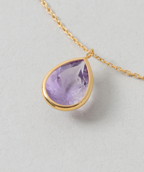 ネックレス 「WEB限定」「SAMH by LILAS」ピンクアメジストネックレス SVK18GP レディースの画像